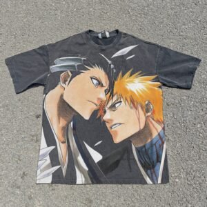 Japanese Anime Bleach Heavyweight Digital Direct-Print Short Sleeve T-shirt